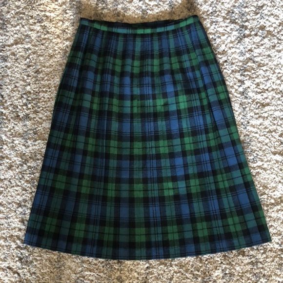 Vintage Mosbrook Authentic Wool Pleated Tartan Plaid Skirt Made in Gr Br… - Picture 2 of 13